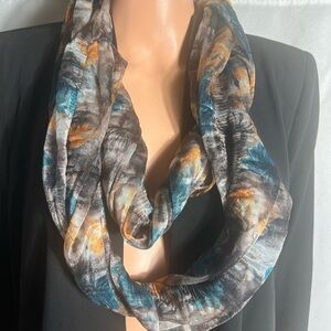 Lavello Infinity Scarf Multicolor Abstract Print Lightweight Sheer Loop Wrap